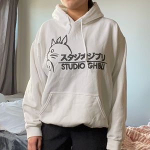 Studio Ghibli White Hoodie Size L